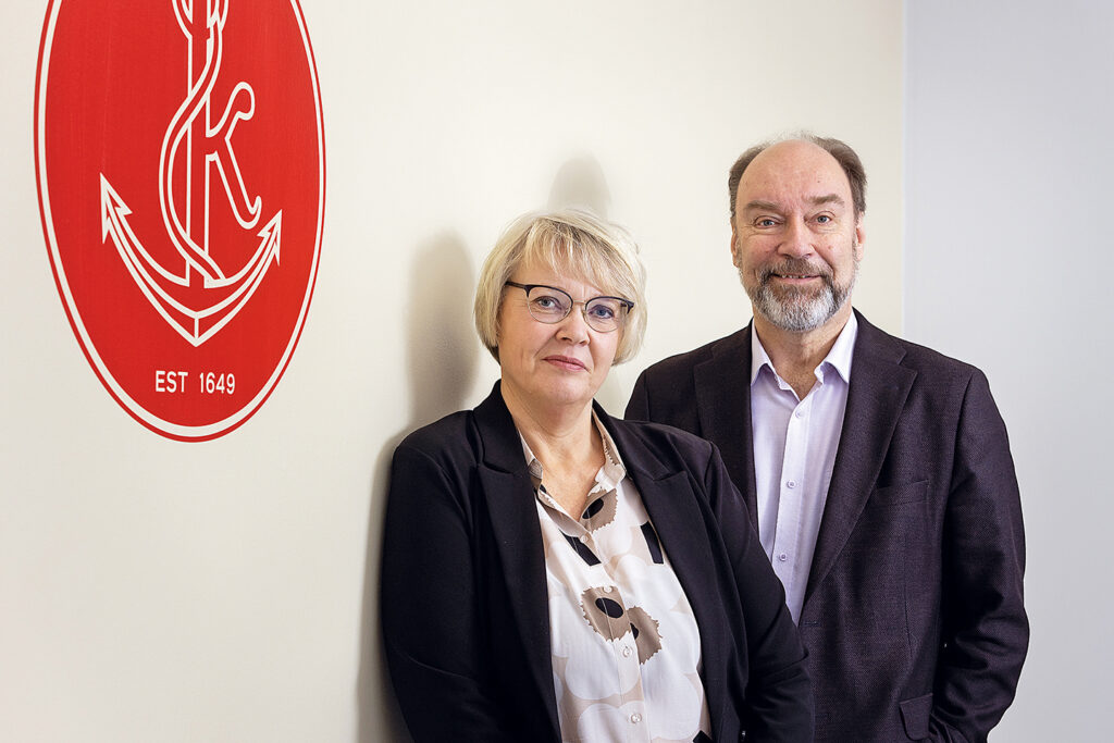 Kristinestads näringslivscentral's CEO Angelique Irjala and Senior Advisor Pertti Miettunen.