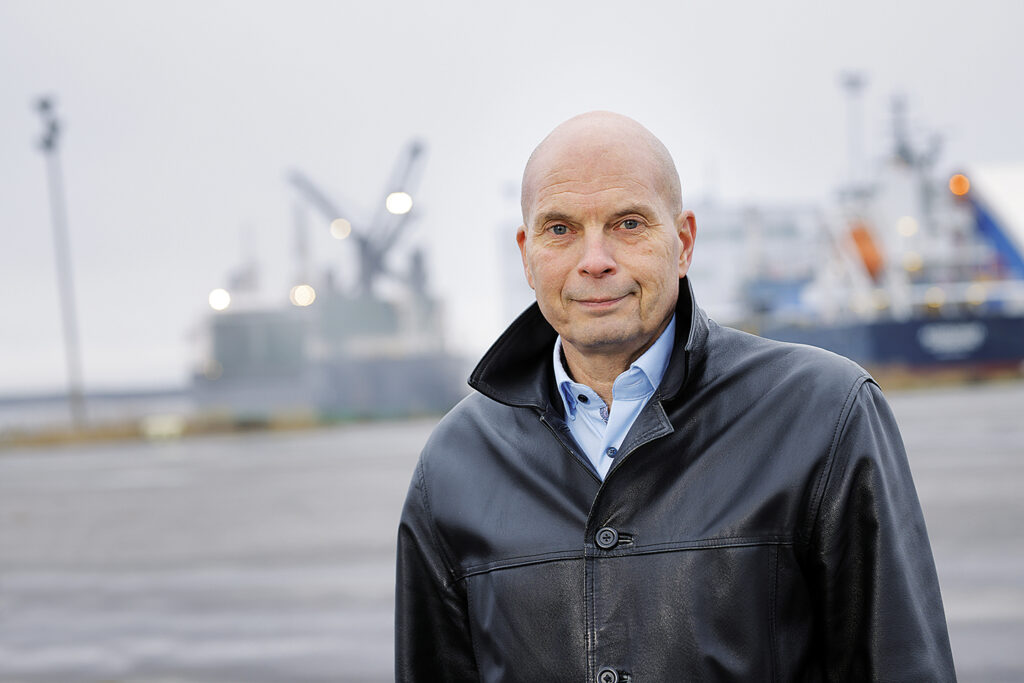 Torbjörn Witting, CEO of Port of Kokkola in the port.